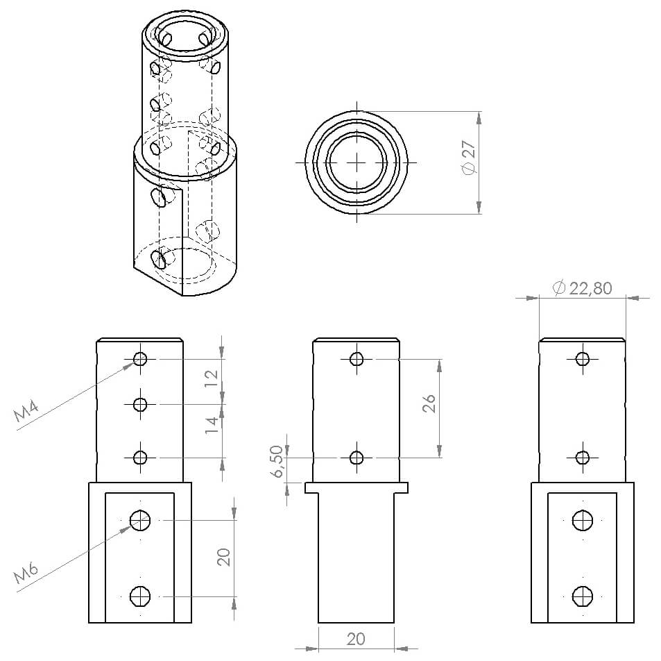 Zoom Foto adapter truba FFBest